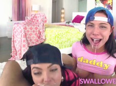 Aidra Fox and Marley Brinx Gag and get Sloppy! gif