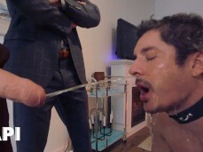 James Fox watches hung, uncut Bo Sinn piss on Rocky Vallarta's face 0010 3 gif