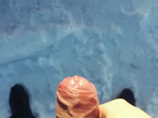 Sasha123654 jerks his veiny, uncut cock outdoor, cums in the snow 0119-1 3 gif