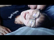 Lying down facial gif