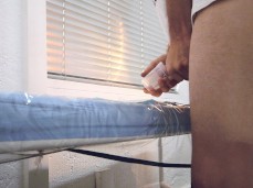 Making a Sperm Donation - Cumming in Public gif