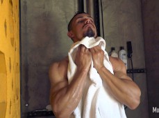 cute, hot, handsome hispanic Henry drying off 0617 10 gif