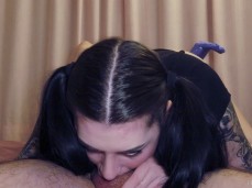 black hair pigtails bj gif