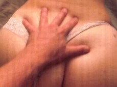 Big ass POV with panties to the side gif