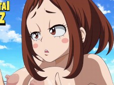 My hero academia hentai Uraraka big tits titjob gif