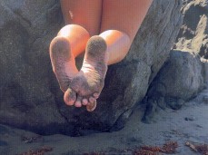 Nude beach dirty soles gif