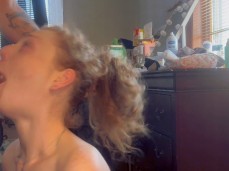 MonAutt0 BBC deepthroat, facefuck and facial gif