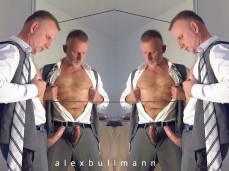 Hot, hung, horny dilf Alex Bullmann loses his three-pieced suit 0023-1 10 gif