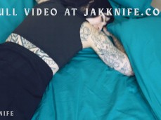 Breathtaking Awlivv bends over and lays down to show off her tattooed ass gif